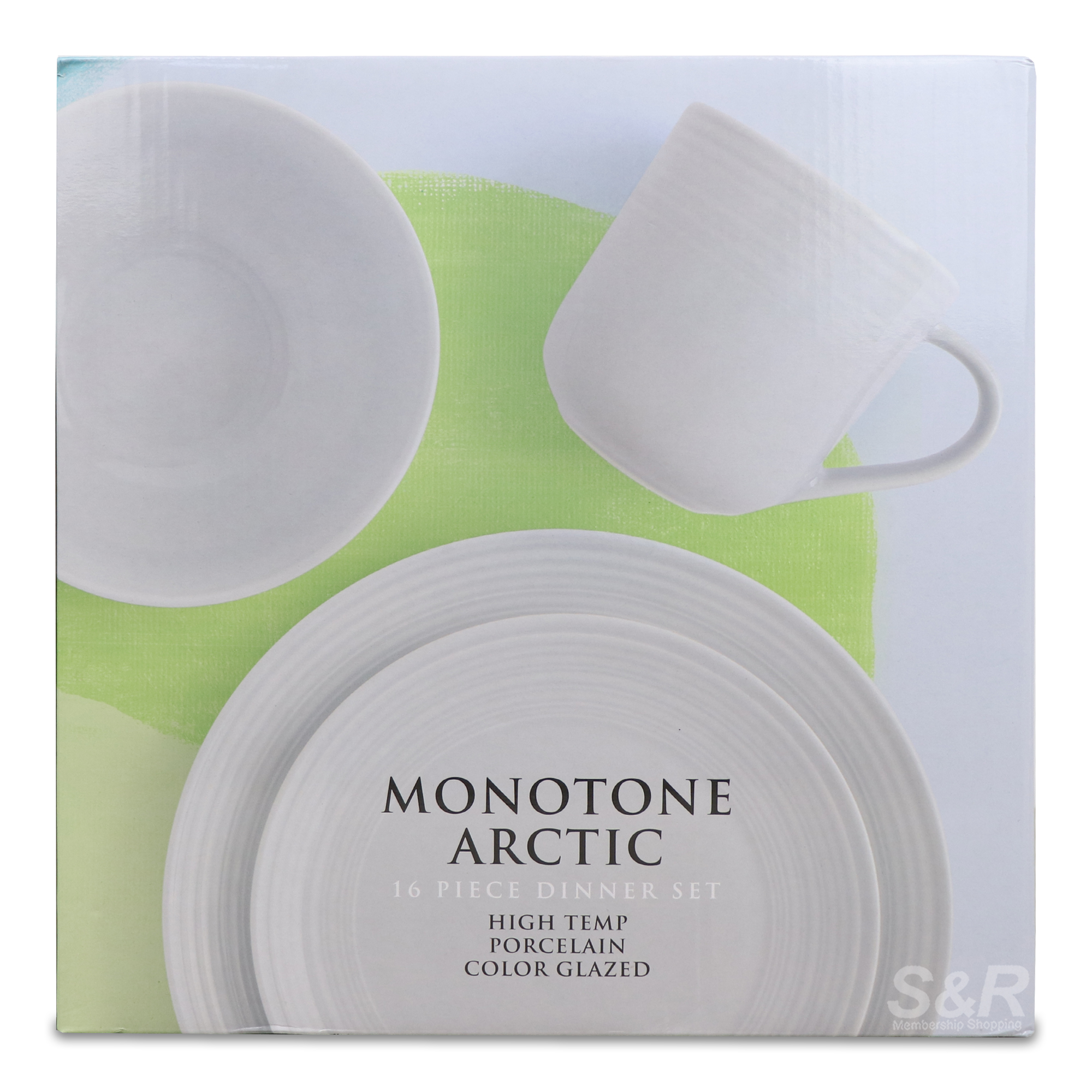 Top Choice Living Monotone Arctic 16pc Dinner Set